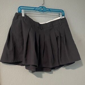 Classic dark gray Pleated Women's Skirt